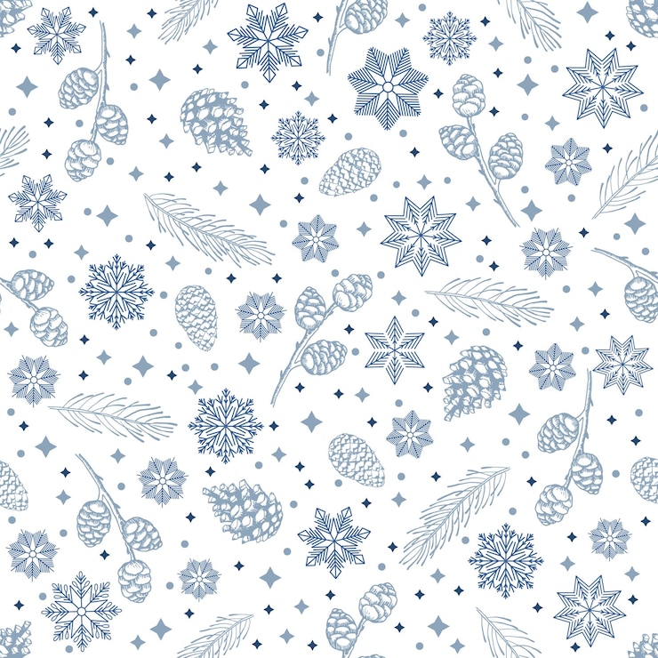 Vecteur modèle vectoriel continu illustration de noël scandinave