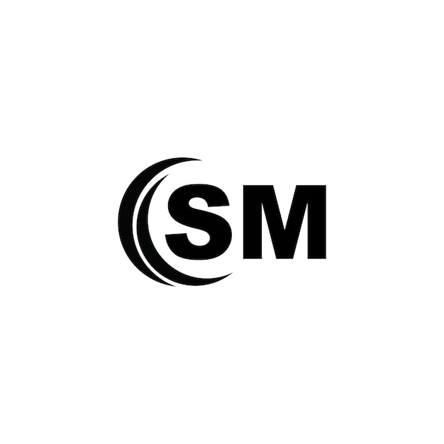 Vecteur le modèle vectoriel du logo du monogramme des entreprises et de l'immobilier sm