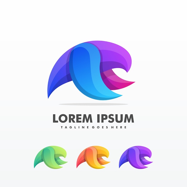 Modèle vectoriel de Flying Bird Abstract Logo design