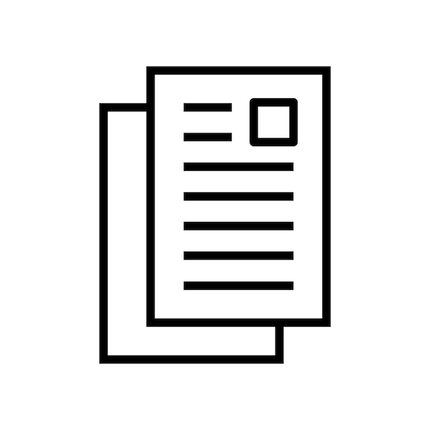 modèle vectoriel d'icône de document logo de collection à la mode design plat