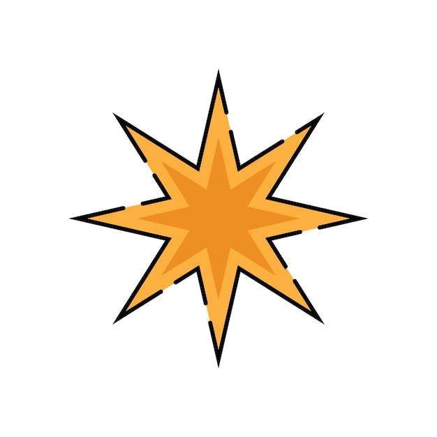Le modèle vectoriel de l'icône de l'étoile, l'illustration, la conception du logo