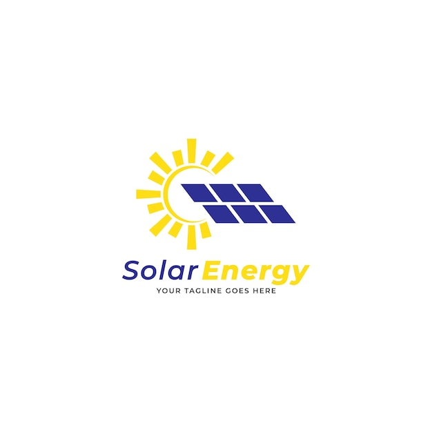 Modèle Vectoriel D'icône De Logo D'énergie Solaire