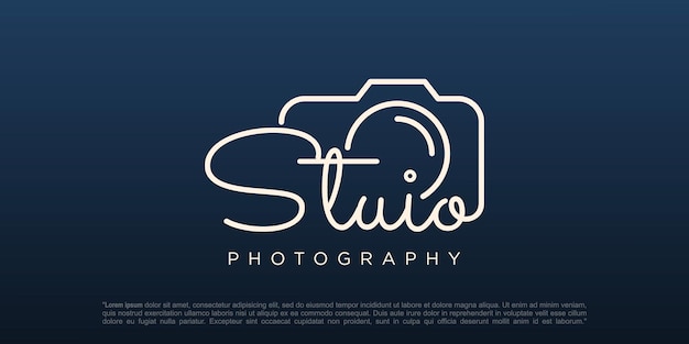 Vecteur modèle vectoriel d'icône de logo de photographie de studio
