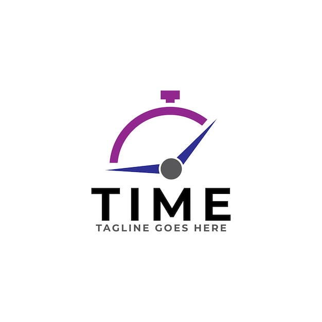 modèle vectoriel d'icône de logo de temps