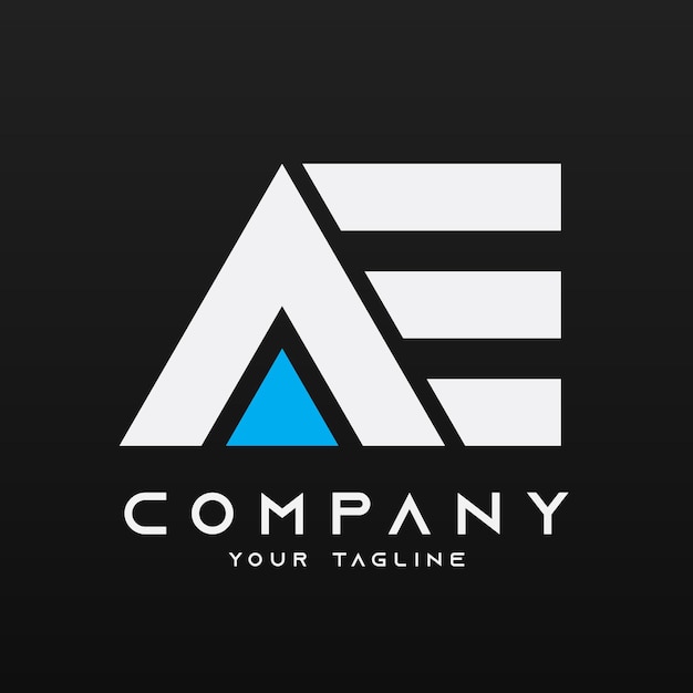 Modèle vectoriel d'icône vectorielle de logo d'entreprise de lettre Ae
