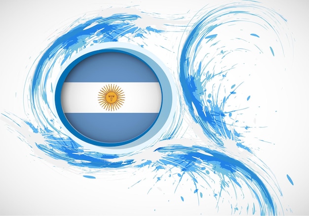 Modèle Vectoriel Illustration Drapeau Argentin Pays D'amérique Du Sud