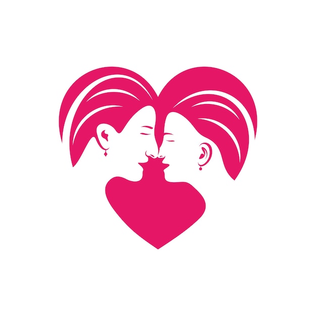 Modèle Vectoriel De Logo D'amour De Coeur De Maman Et De Bébé Symbole D'illustration Conception Créative