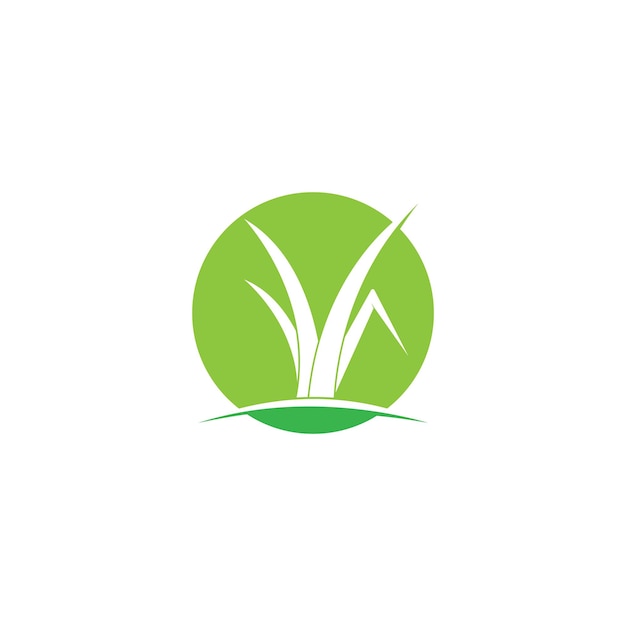 Modèle Vectoriel De Logo D'herbe