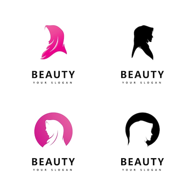 Modèle Vectoriel De Logo Hijab Musulman