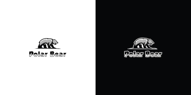 Modèle Vectoriel De Logo De Mascotte Ours Polaire Vecteur Premium