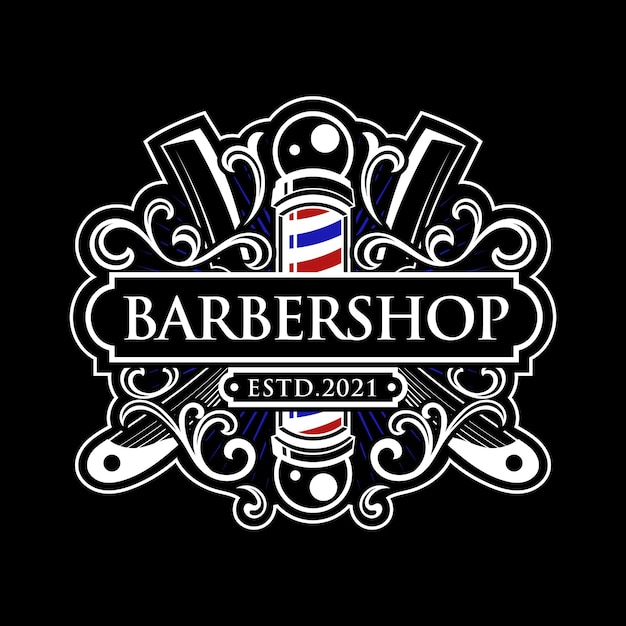 modèle vectoriel de logo de salon de coiffure modifiable