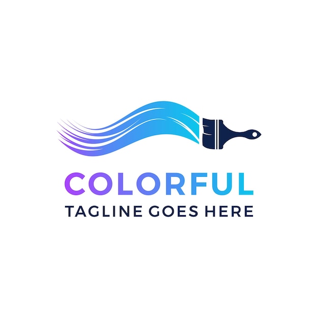 Modèle Vectoriel De Logo De Services De Peinture Colorée à La Mode