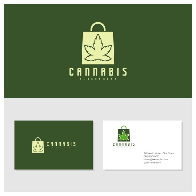 Modèle Vectoriel De Logo Shop Cannabis Concepts De Conception De Logo Creative Cannabis