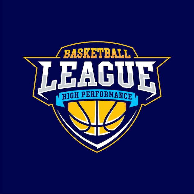 Modèle vectoriel de logo de sport de basket-ball professionnel moderne