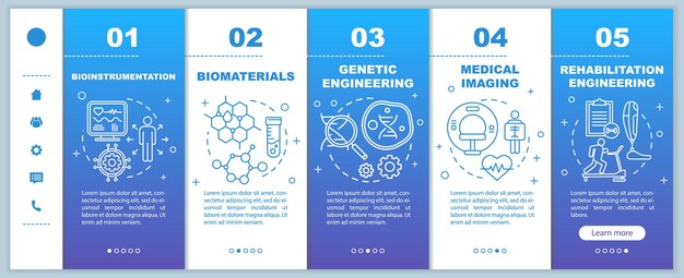 Modèle Vectoriel De Pages Web Mobiles D'intégration De Bioingénierie