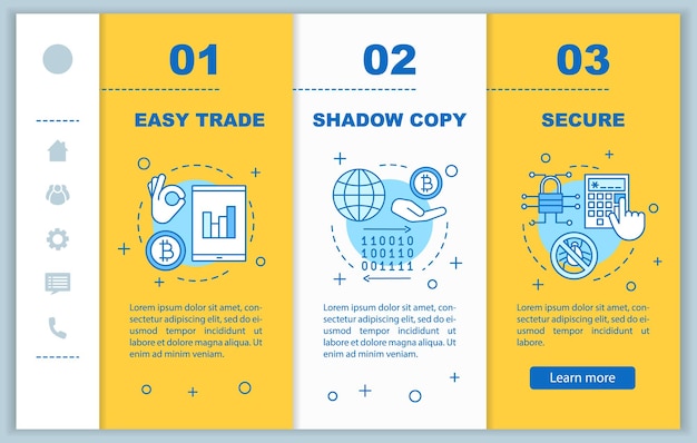 Modèle vectoriel de pages Web mobiles d'intégration d'entreprise Internet