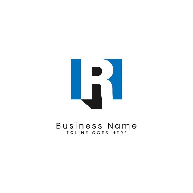 Modèle vectoriel pour la lettre initiale R Logo Monogramme élégant Logo pour l'alphabet R