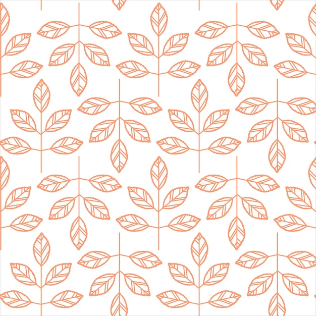 Modèle Vectoriel Simple Avec Des Feuilles D'automne Orange