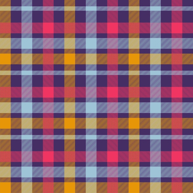 Modèle Vectorielle Continue De Couleur Orange Tartan