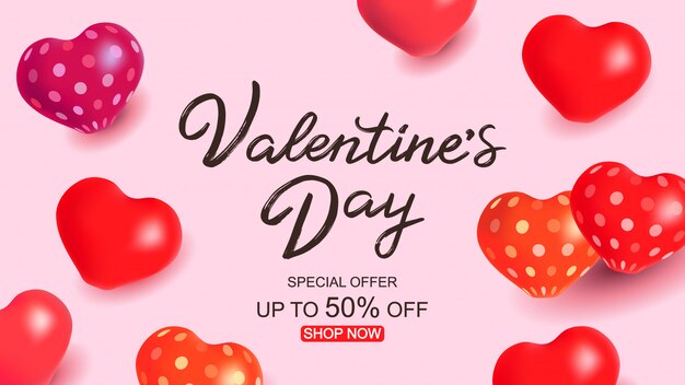 Modèle de vente de la Saint-Valentin