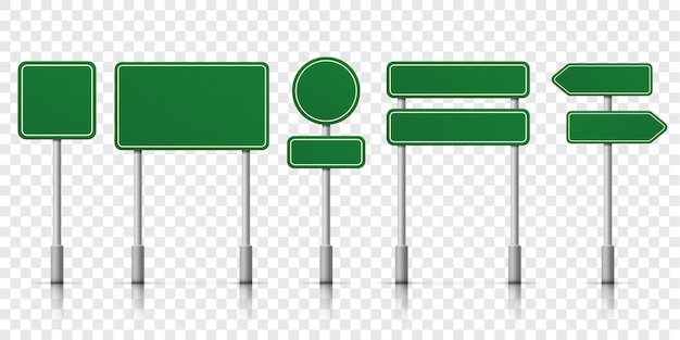 Modèle Vert De Panneaux De Signalisation