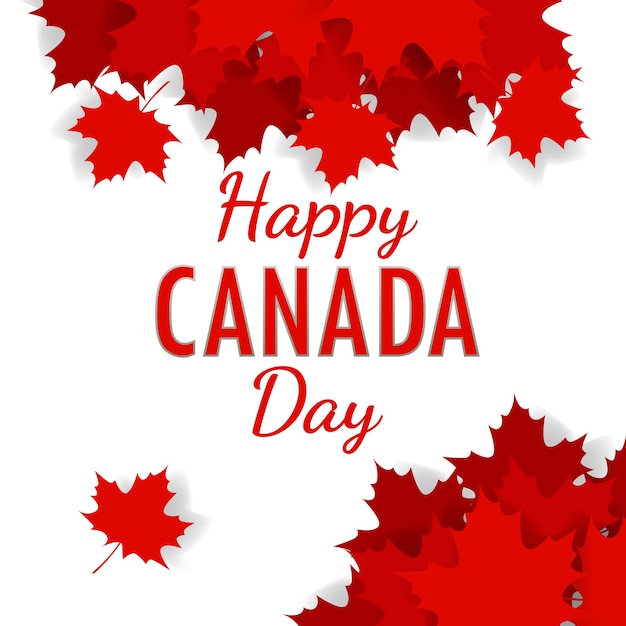 Modèle de voeux de bonne fête du Canada