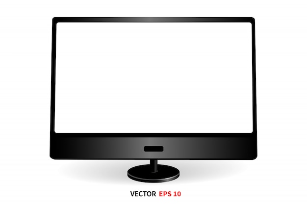 Vecteur modèle de vue avant du moniteur