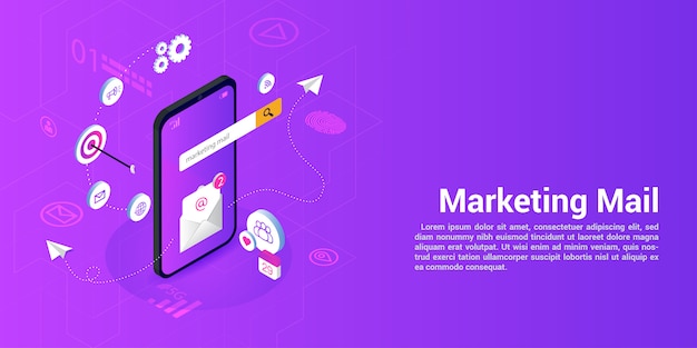 Modèle Web de page de renvoi pour le courrier marketing ou les agences de publipostage