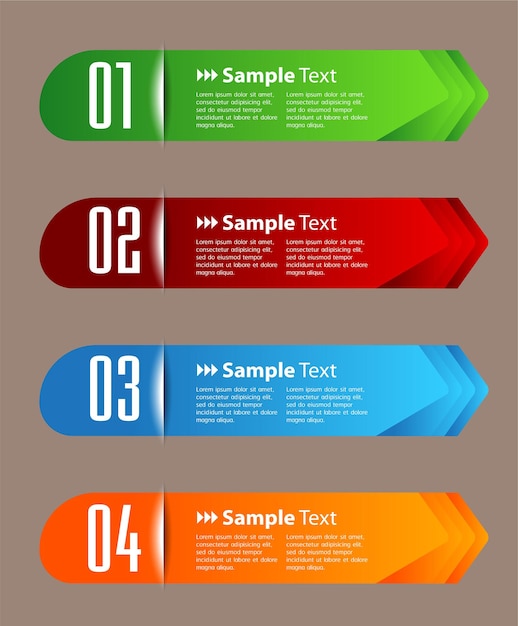 modèle de zone de texte moderne, bannière d'infographie