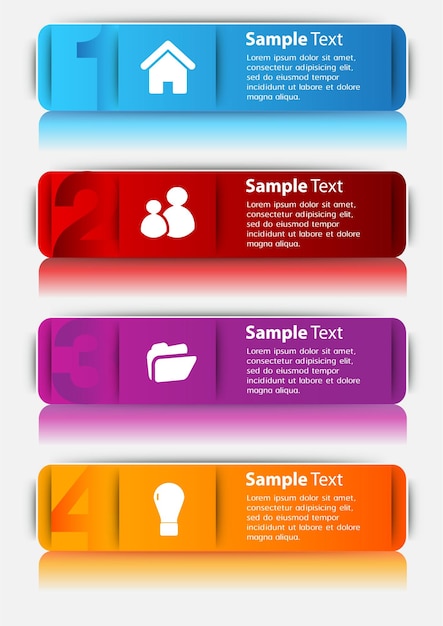 Vecteur modèle de zone de texte moderne, bannière d'infographie