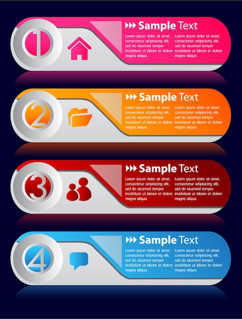 Modèle De Zone De Texte Moderne, Bannière D'infographie