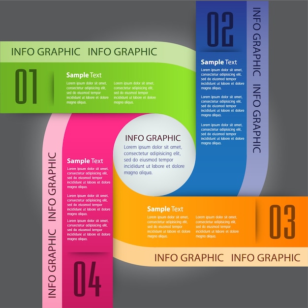 Modèle De Zone De Texte Moderne, Bannière D'infographie