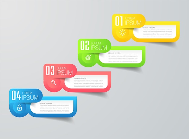 modèle de zone de texte moderne, bannière d'infographie