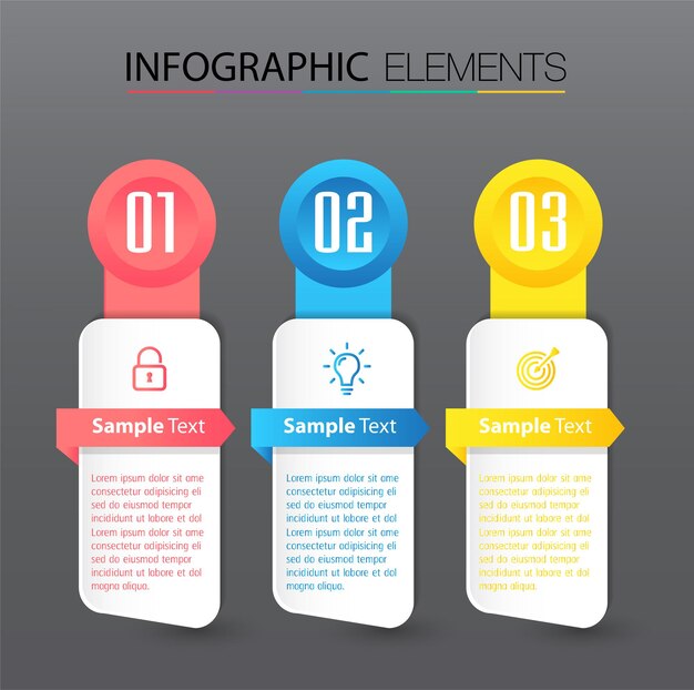 Modèle De Zone De Texte Moderne Infographie Bannière Infographie Chronologie