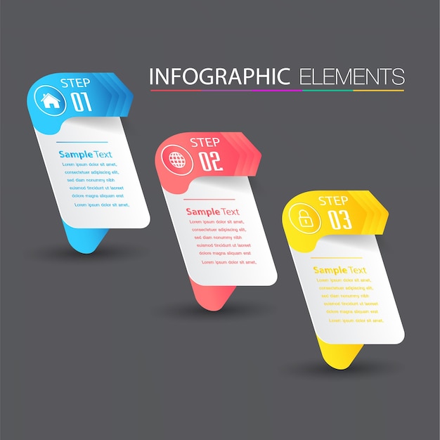 Modèle De Zone De Texte Moderne, Infographie