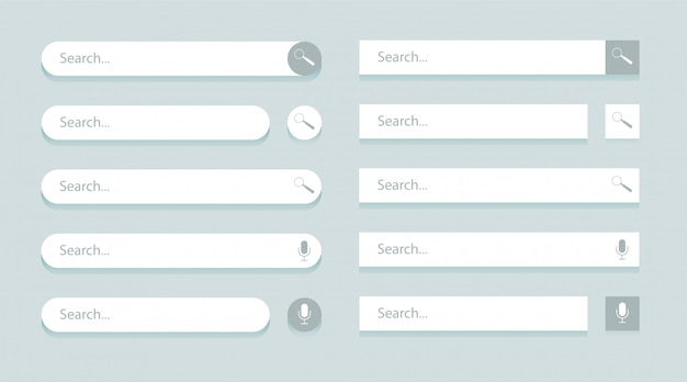 Modèles De Barre De Recherche Pour L'interface Utilisateur, La Conception Et Le Site Web.