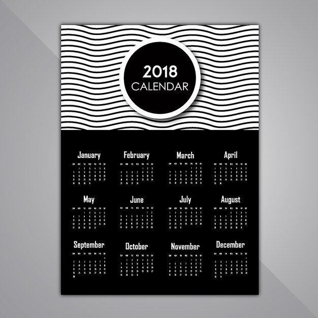 Modèles De Calendrier Noir Et Blanc