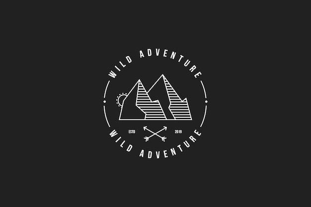 Modèles de conception de logo d'aventure vintage