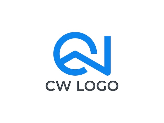 modèles de conception de logo lettre cw