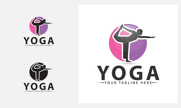 modèles de conception de logo de yoga