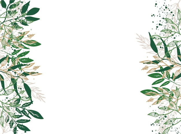 Modèles de conception vectorielle dans un style simple et moderne avec espace de copie pour le texte, les fleurs et les feuilles - arrière-plans et cadres d'invitation de mariage, fonds d'écran d'histoires de médias sociaux