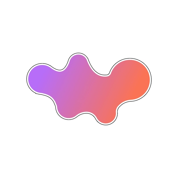 Modèles de conception vectoriels d'éléments de forme liquide liquide abstraits simples et modernes