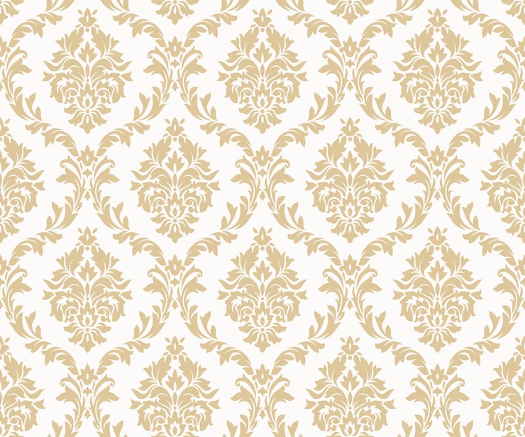 Vecteur modèles de damassé or sans soudure de vecteur. riche ornement, ancien motif doré de style damas