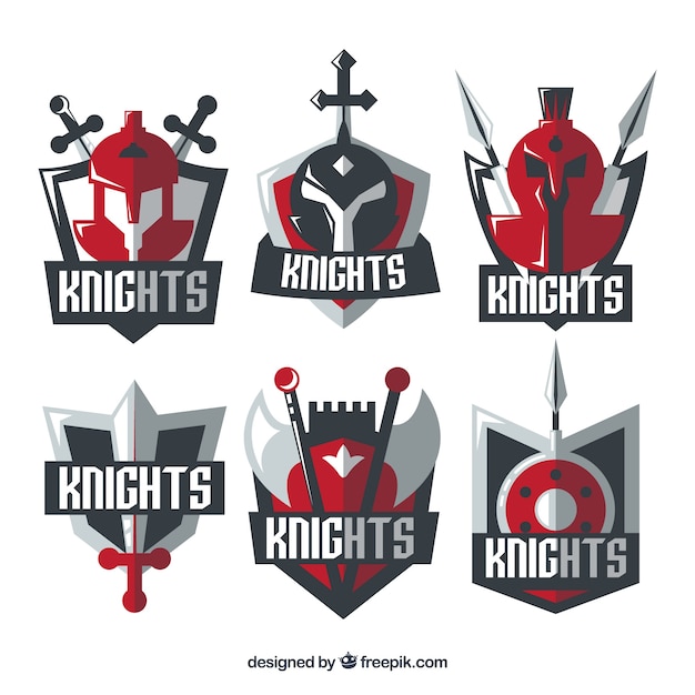 Modèles de l&#39;emblème du chevalier rouge