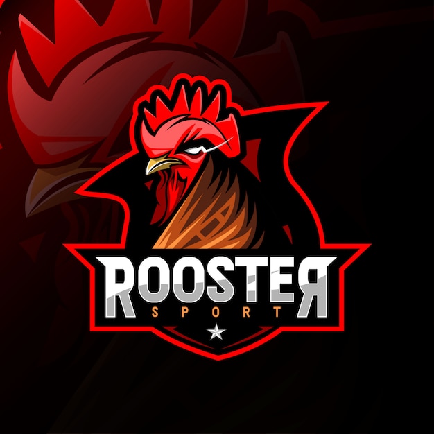 Modèles Esport De Logo De Mascotte De Coq