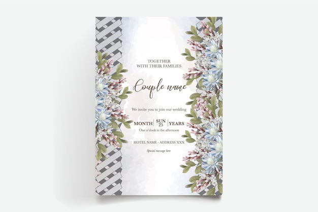 Modèles Floraux D'invitation De Mariage