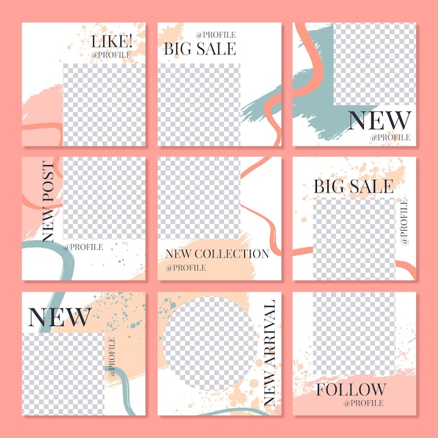 Modèles de flux de puzzle Instagram