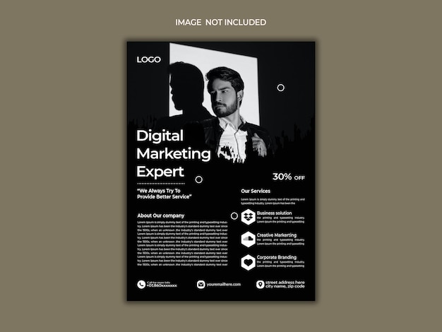modèles de flyers d'agence de marketing numérique d'entreprise et flyer de fête
