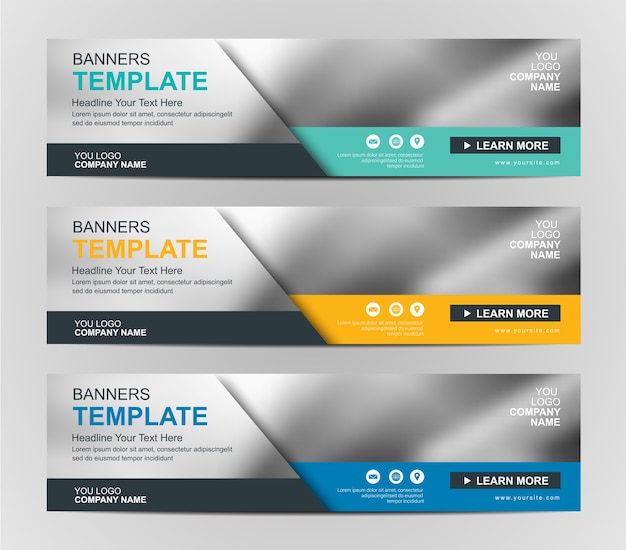 Vecteur modèles de fond abstrait bannière web ou en-tête