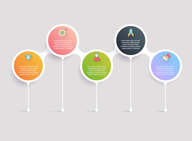 Modèles d'infographie de chronologie. Graphiques, diagrammes et autres éléments pour la présentation des données et des statistiques.